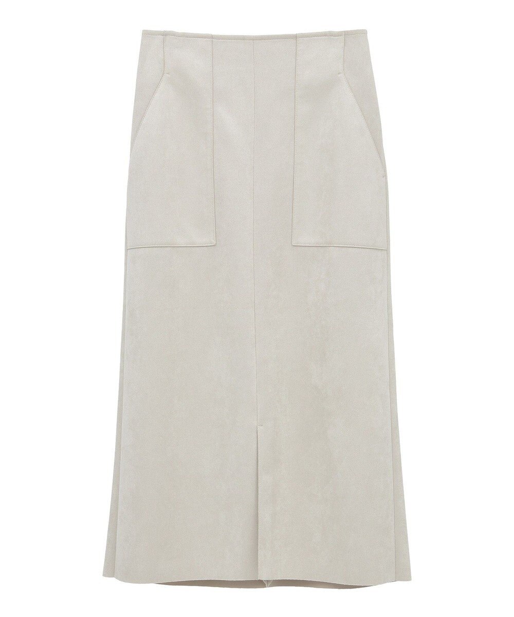 YECCA VECCA ハイウエストフェイクスエードスカート 