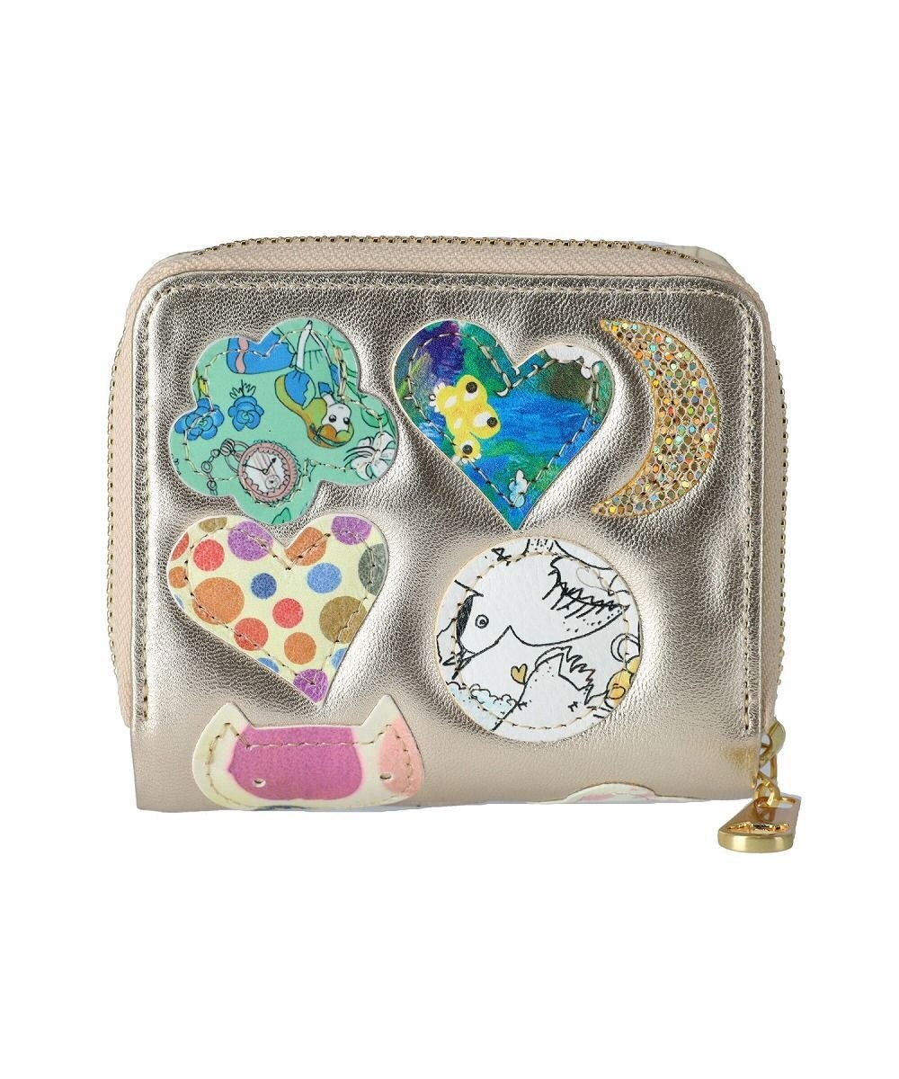 tsumori chisato CARRY tcパッチワーク ラウンドファスナー2つ折り財布 