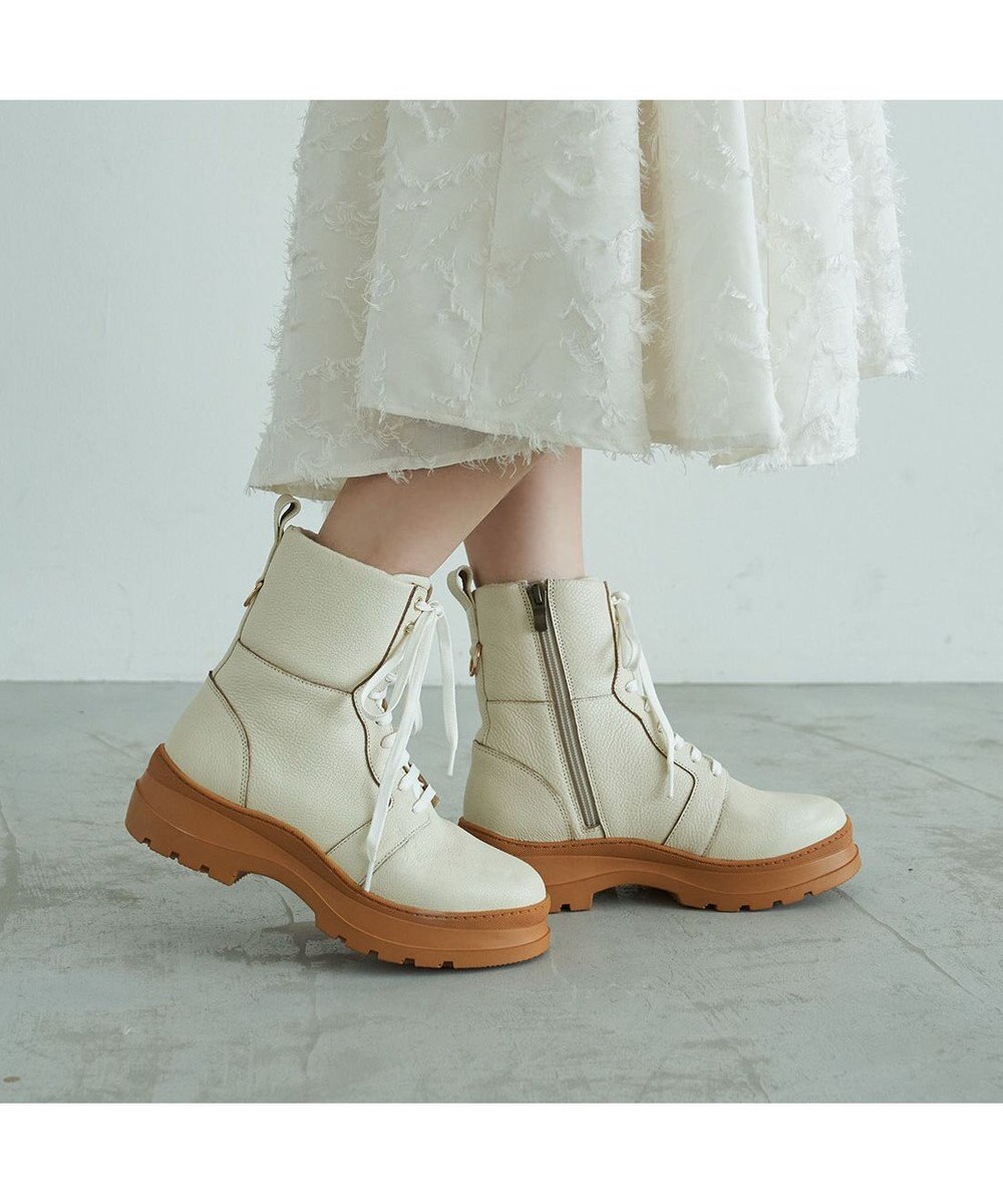 MODE ET JACOMO <carino>厚底レースアップブーツ 