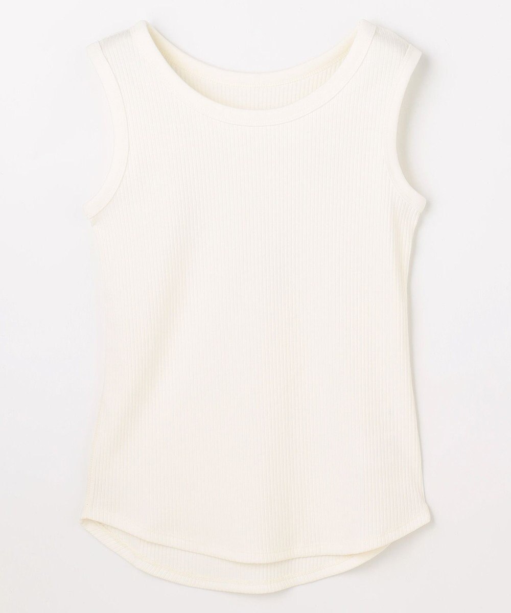 ANY テレコラウンドヘムタンクトップ 