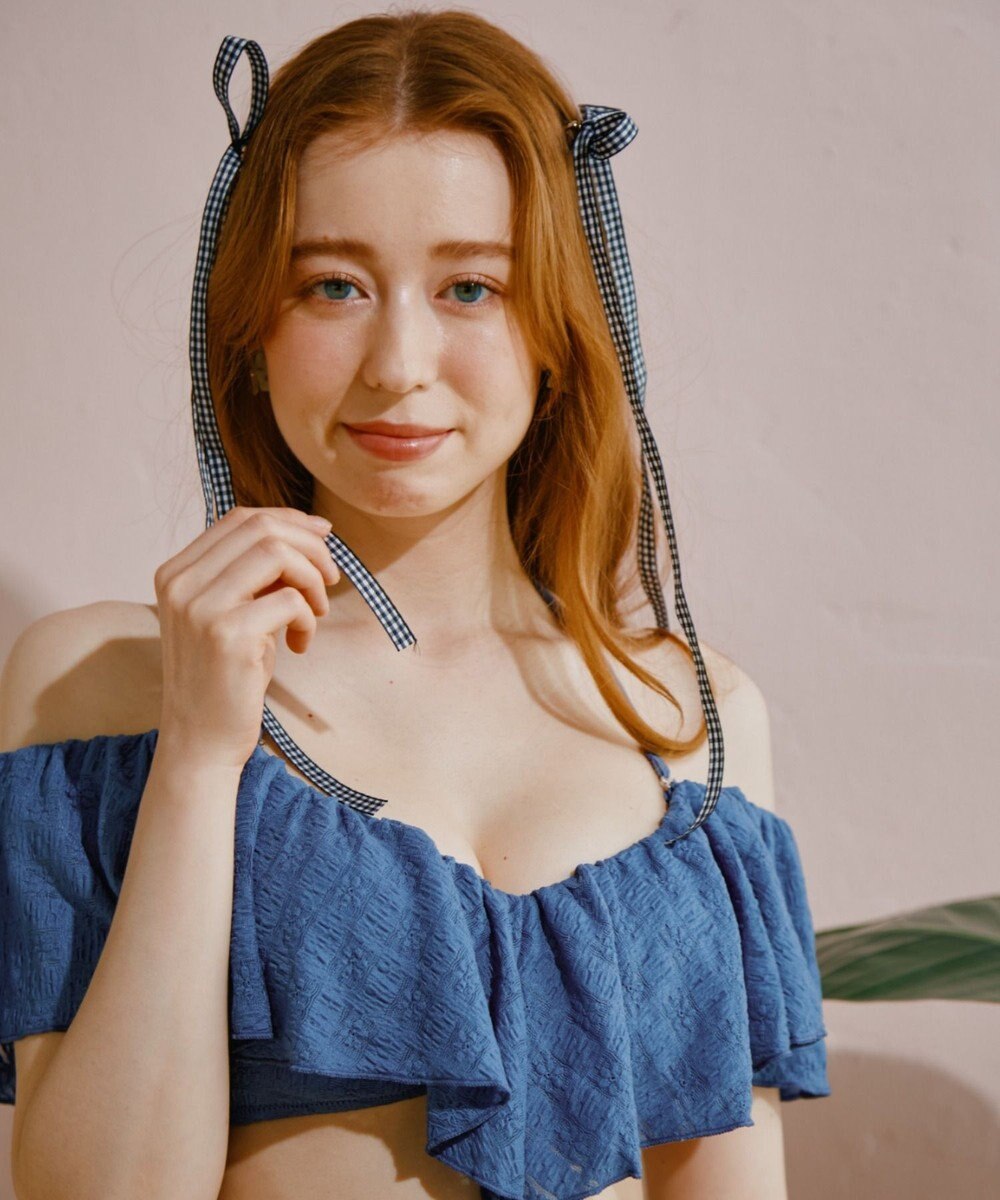 San-ai Resort（三愛水着楽園） 軽い着け心地でしっかり盛れる【楽盛り水着】　フリルワイヤービキニ　9M・11L　【San-ai Resort（サンアイリゾート）】 