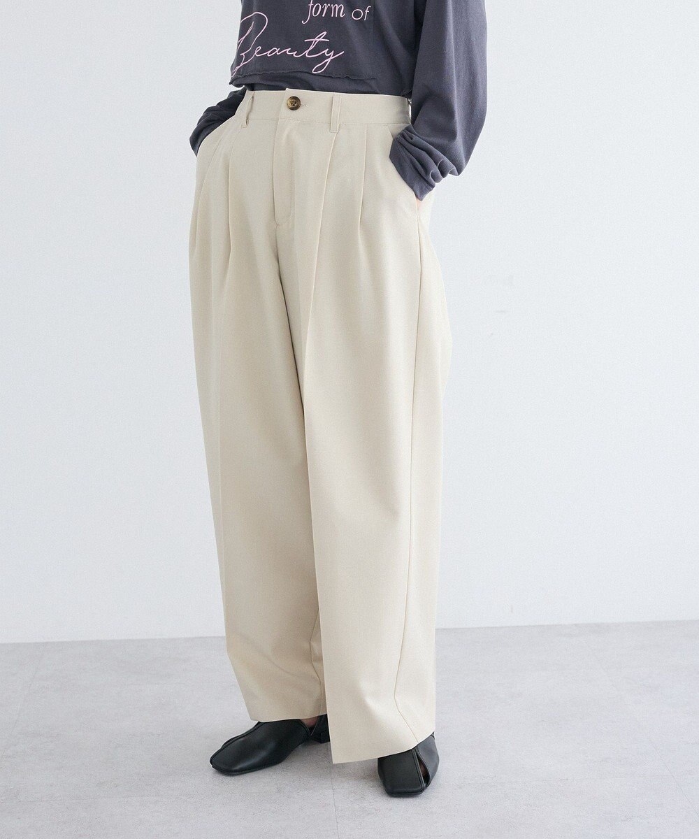 CRAFT STANDARD BOUTIQUE タックイージーワイドパンツ 