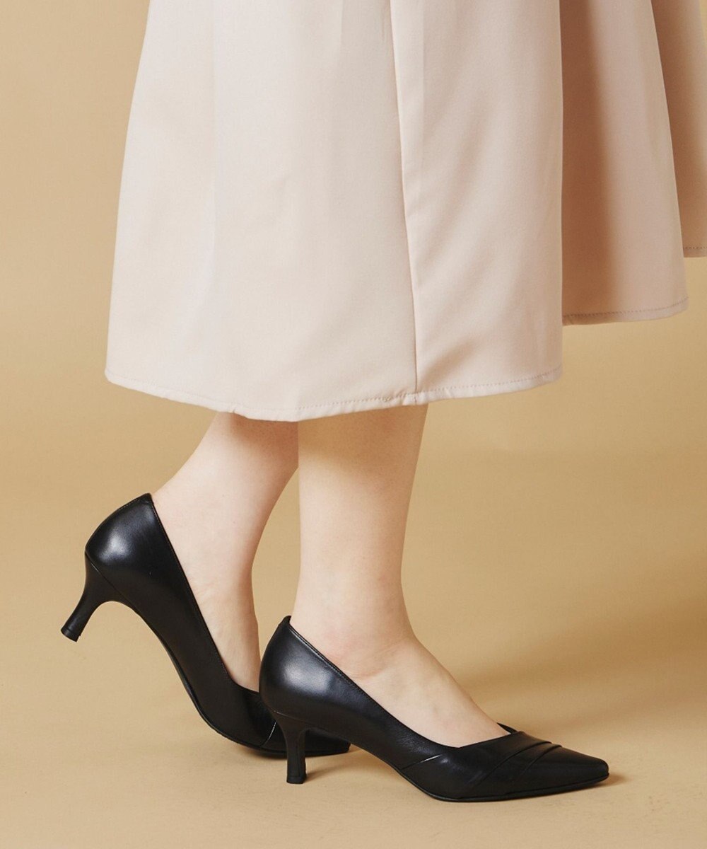 Dominic3 切り替えデザイン ヒールパンプス 