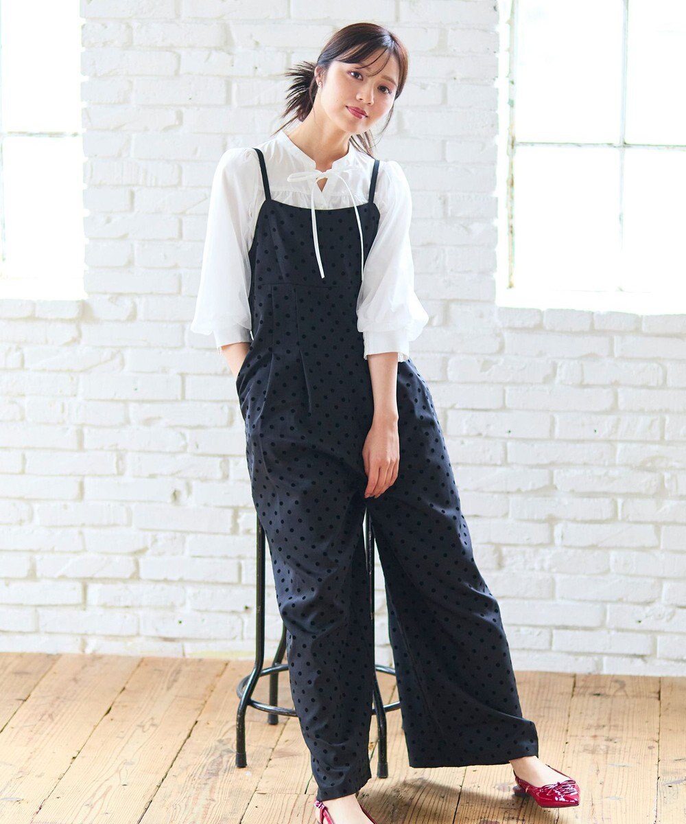 Feroux ドットフロッキー ロンパース 