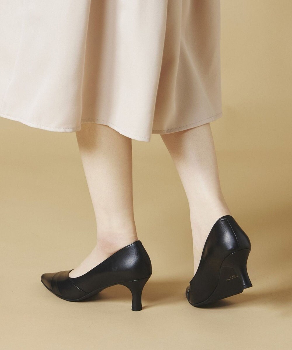 Dominic3 切り替えデザイン ヒールパンプス 