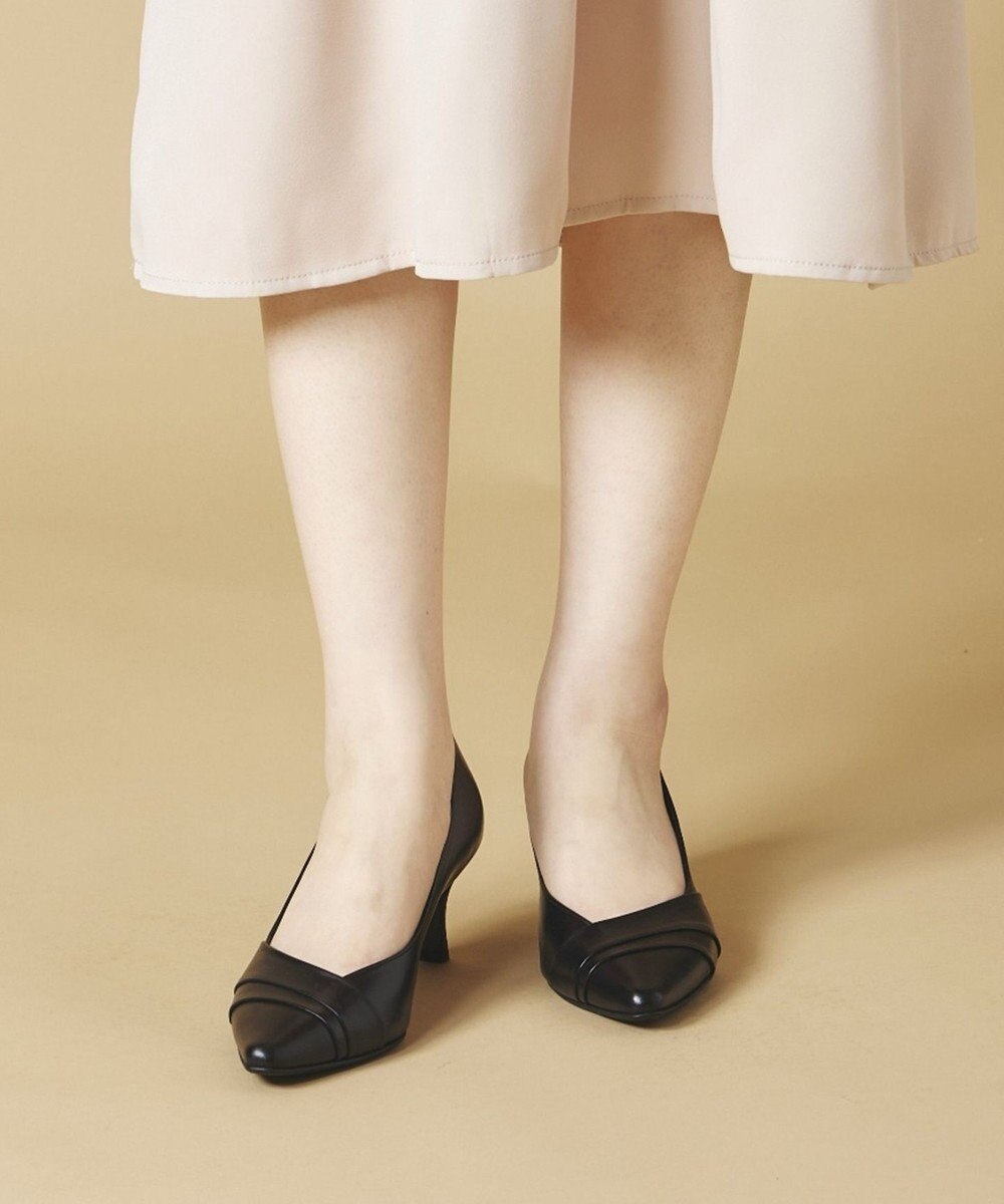 Dominic3 切り替えデザイン ヒールパンプス 