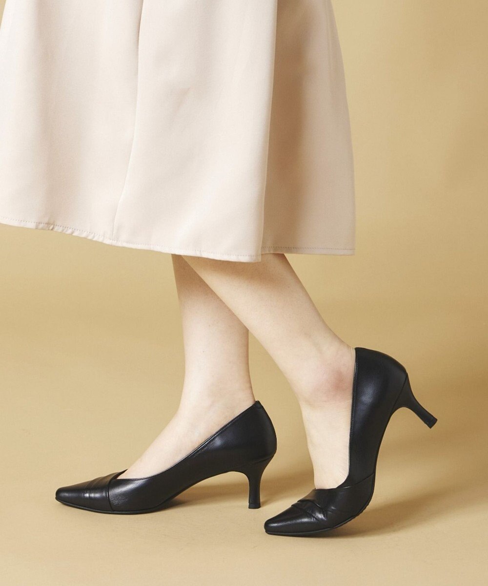 Dominic3 切り替えデザイン ヒールパンプス 