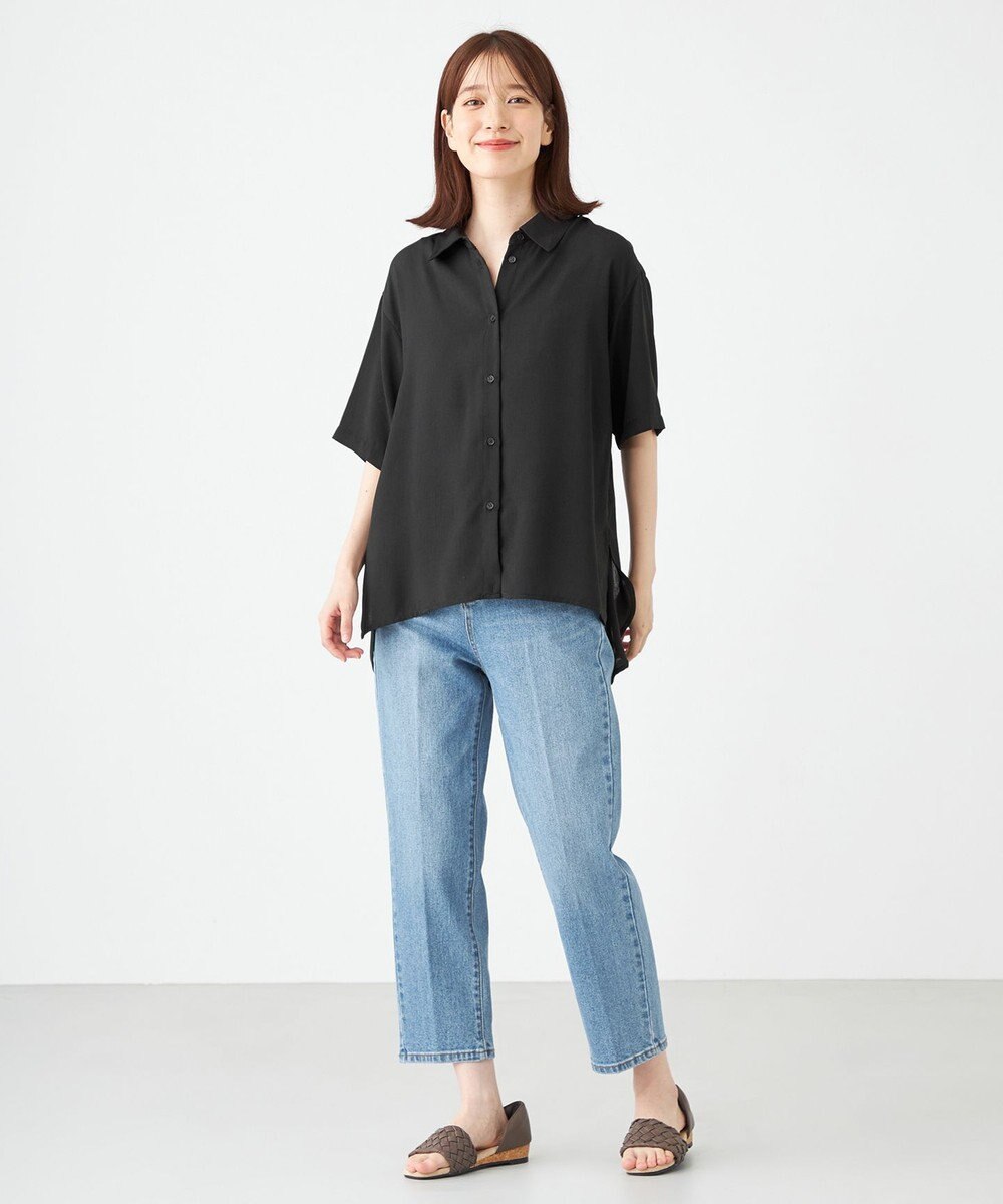 SHARE PARK LADIES センタープレスストレートデニム 