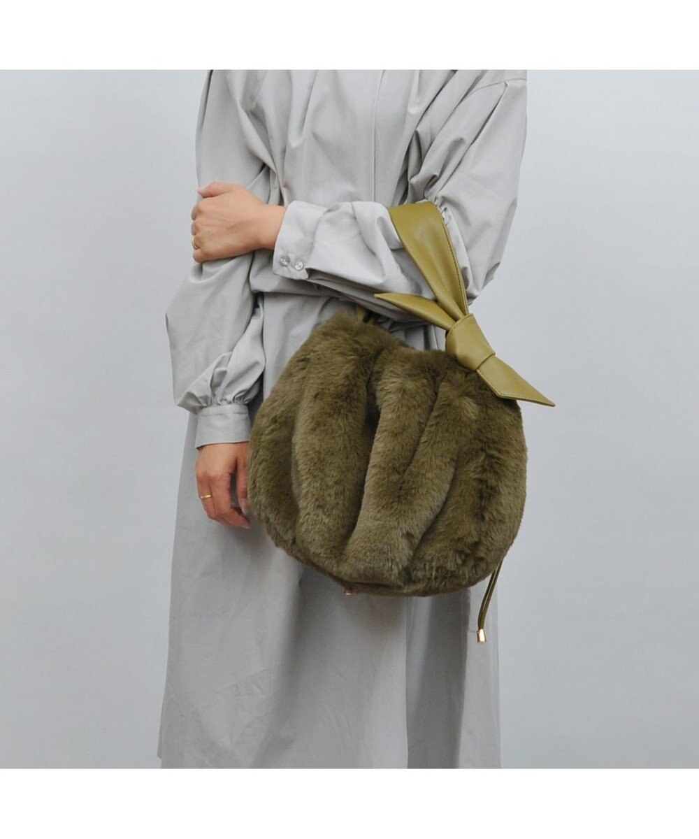 UNBILLION cachecache リボンハンドルエコファードロストバッグ 