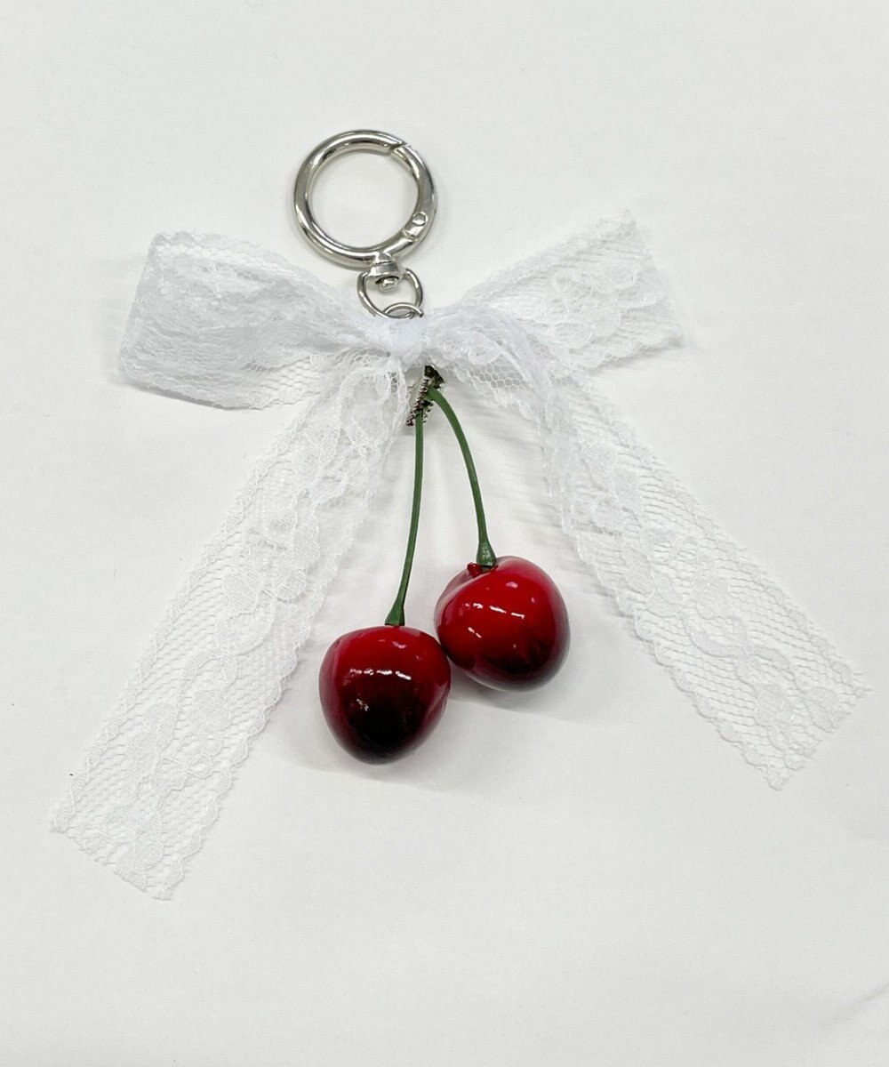 WEGO ビッグチェリーリボンキーホルダー 