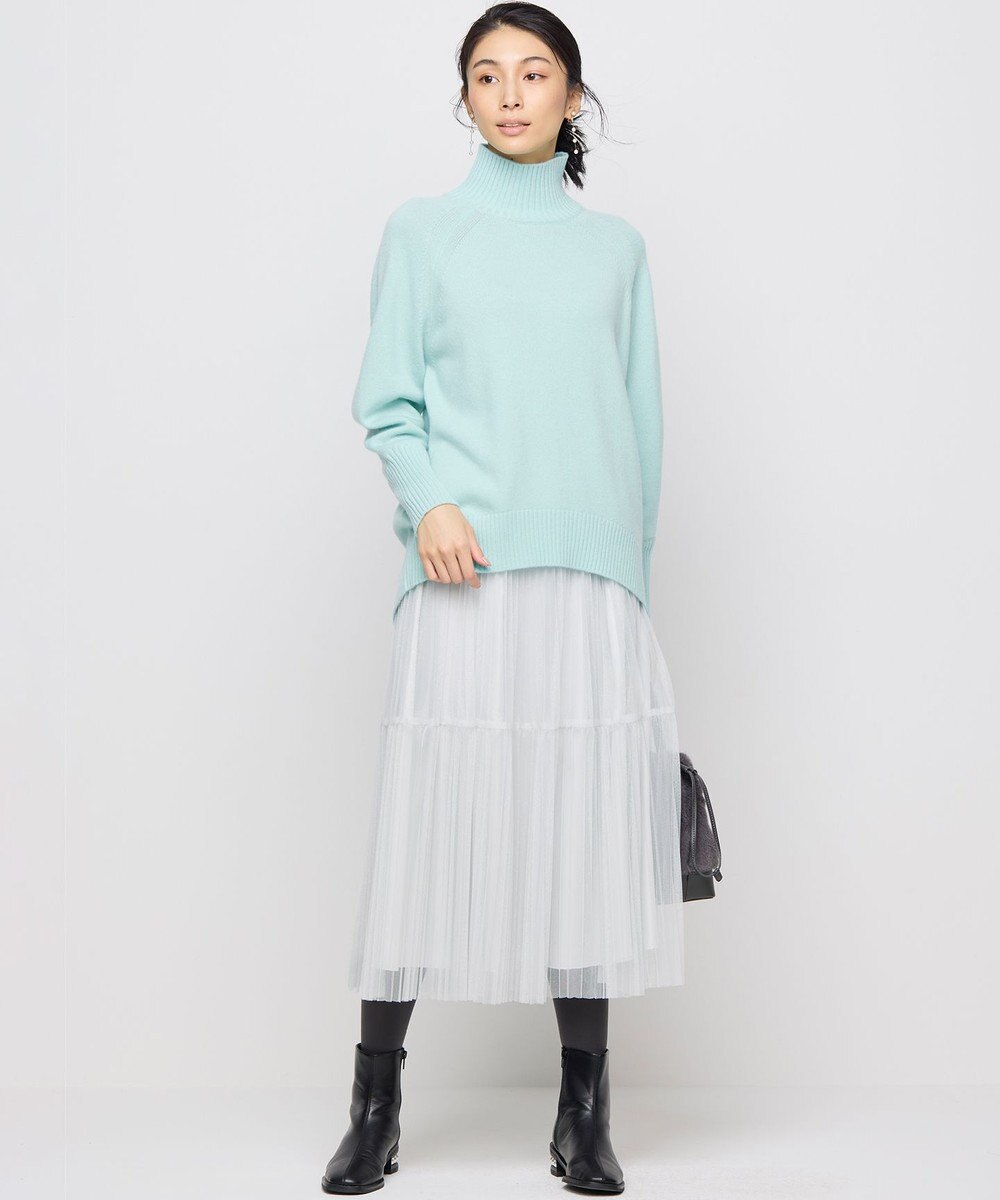 組曲 L ラメチュールプリーツ スカート 