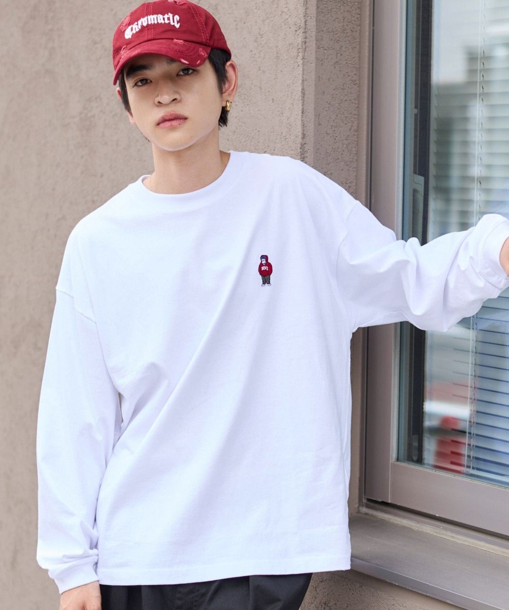 WEGO 【ユニセックス着用ITEM/MLサイズ展開】別注BENDAVISワンポイントT（LS） 