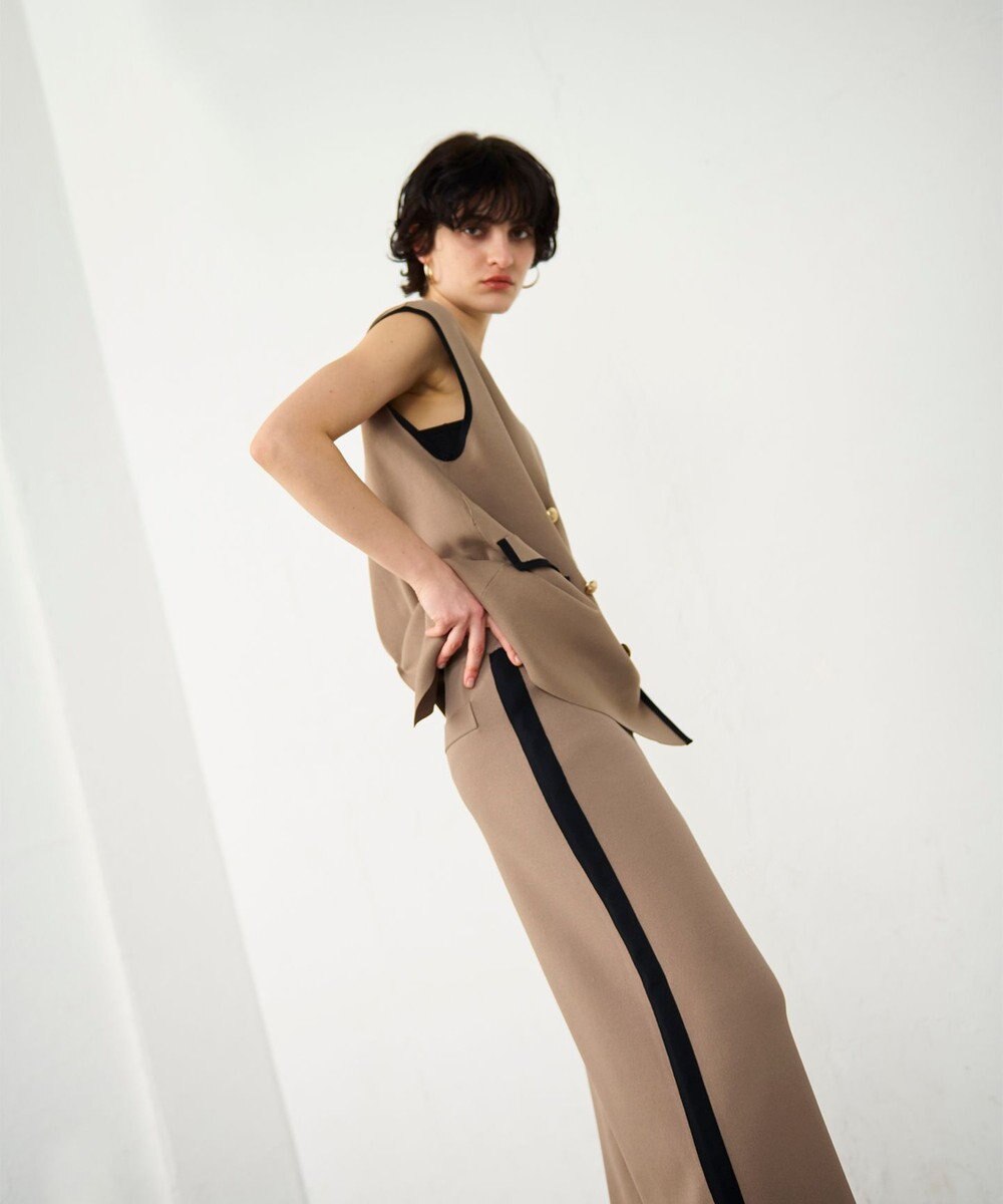 GRACE CONTINENTAL バイカラーニットパンツ 