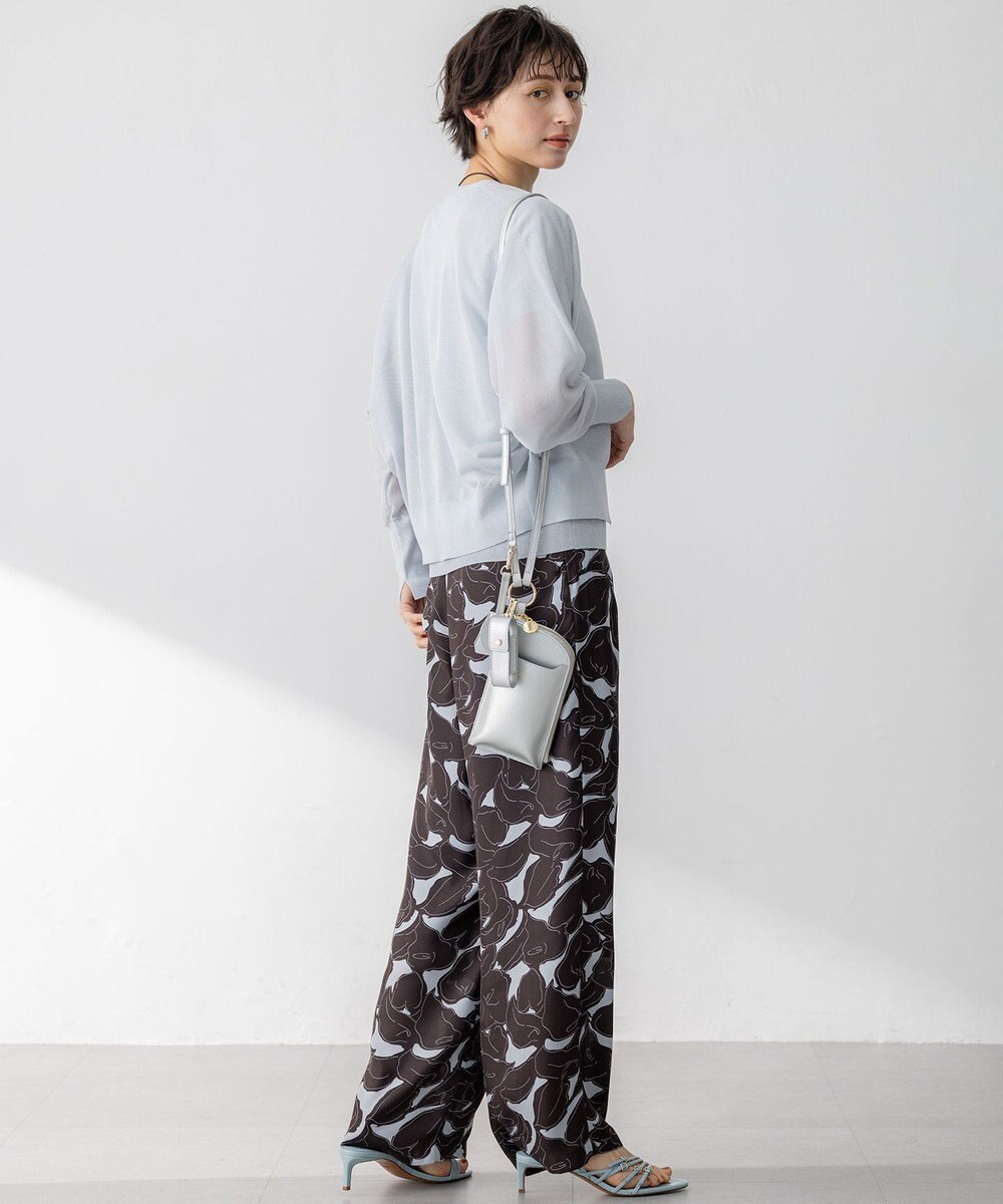 23区 【洗える】シャイニーシアー ドルマンスリーブ カーディガン 