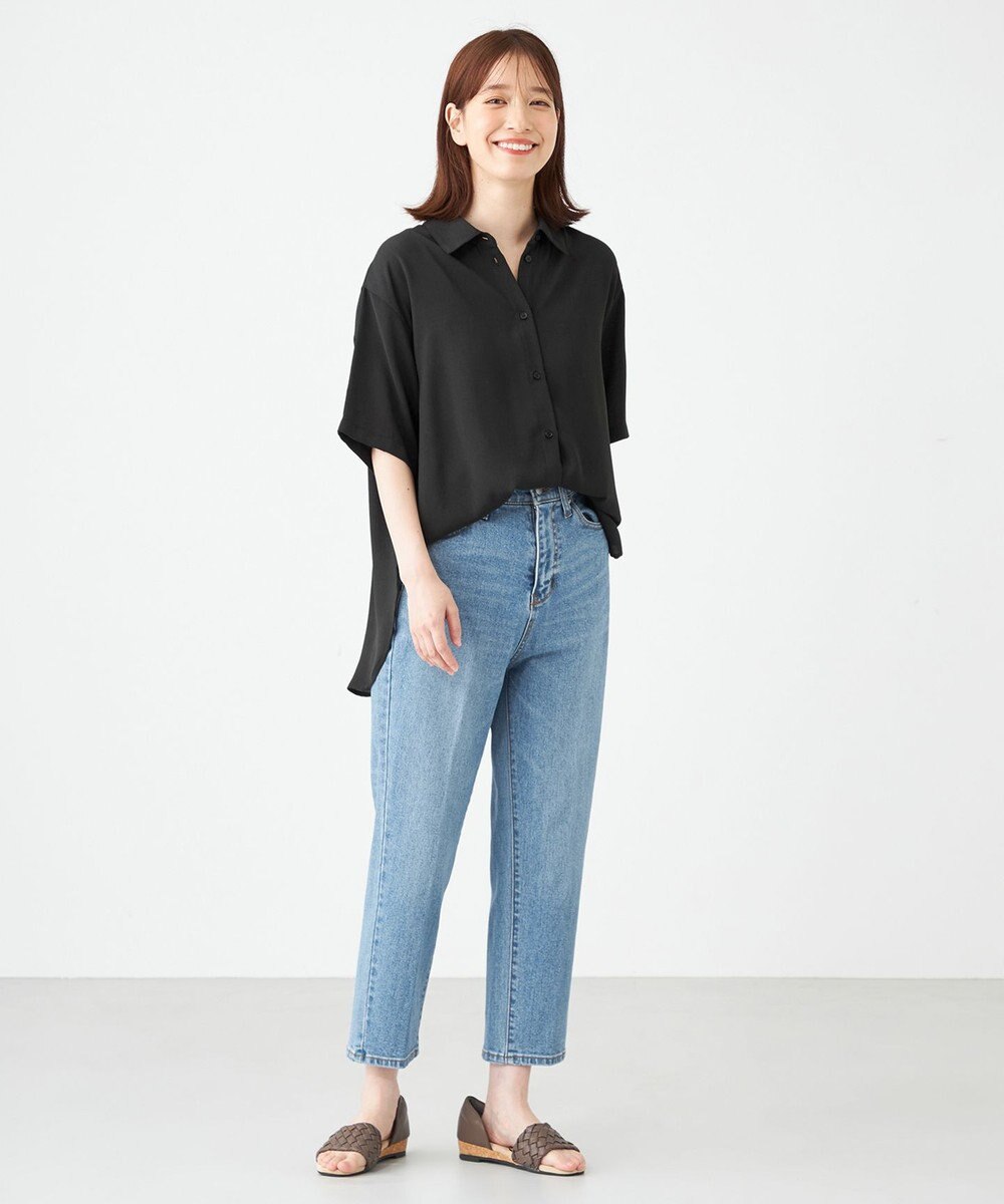 SHARE PARK LADIES センタープレスストレートデニム 