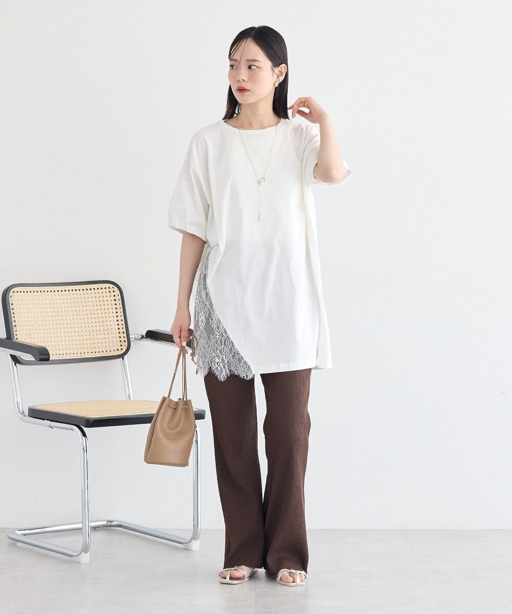 earth music&ecology アシメレースビッグTシャツ 