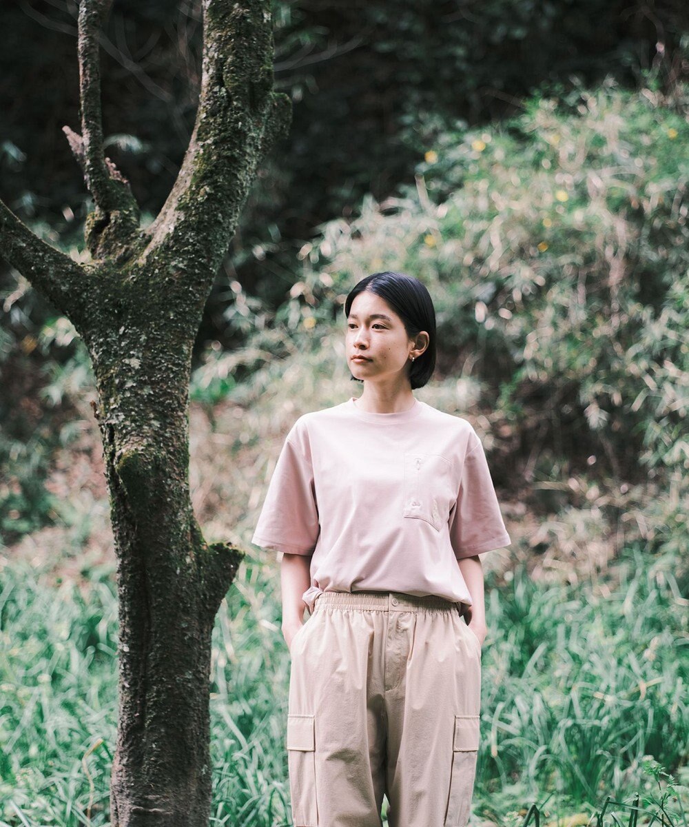 SHARE PARK LADIES 【UVカット・吸水速乾・ストレッチ・軽量 】バックプリントポケットTシャツ（S・Mサイズ） 