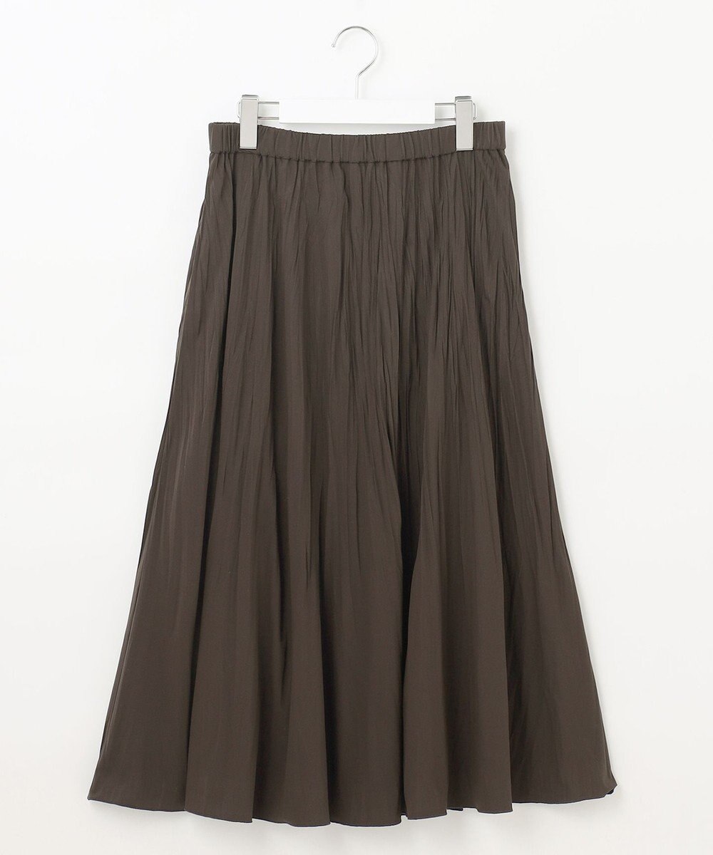 J.PRESS LADIES L 【洗える】パウダリージャージー ランダムプリーツ スカート 