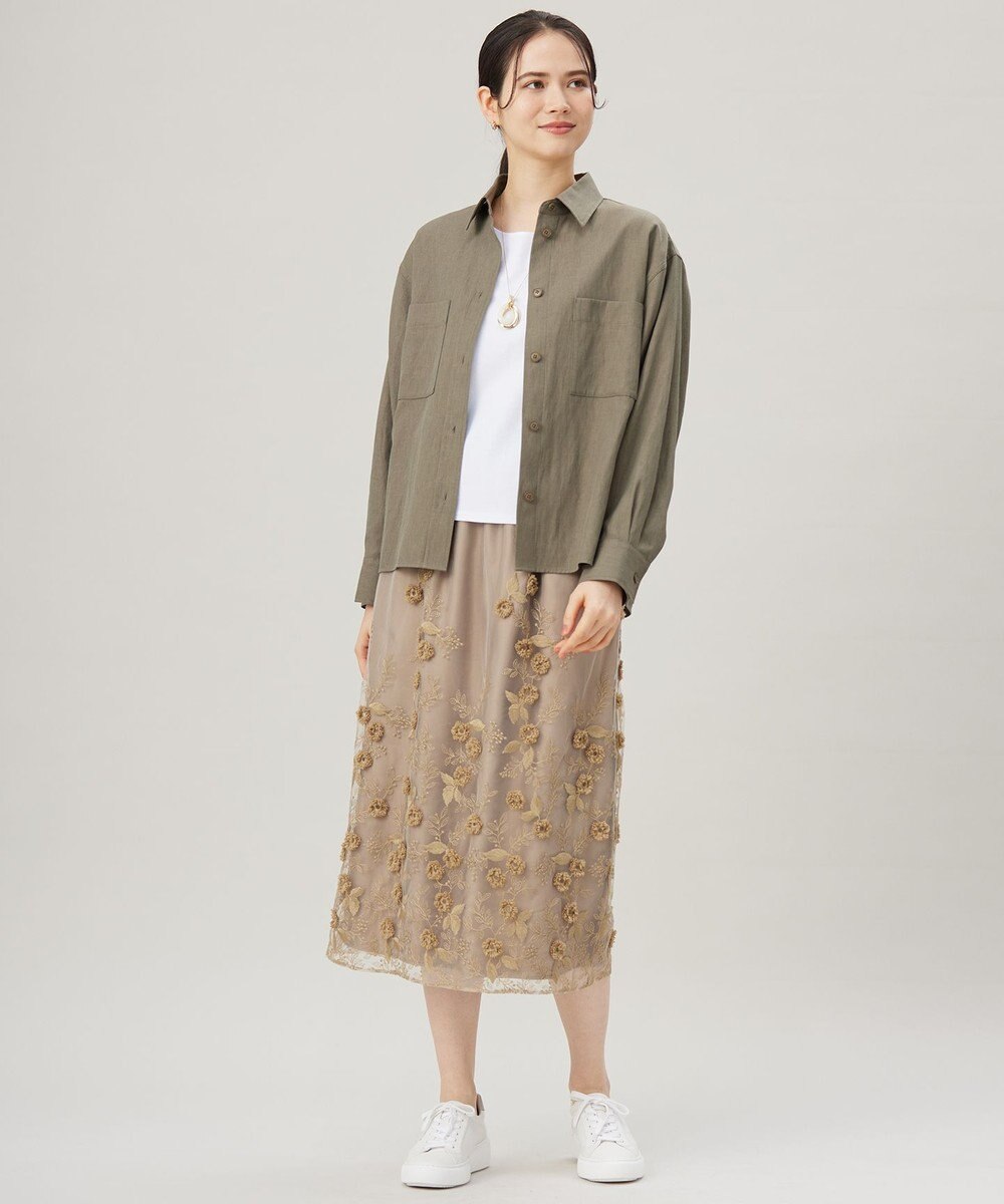 自由区 【洗える】ドビーオックスストレッチシャツ アウター 