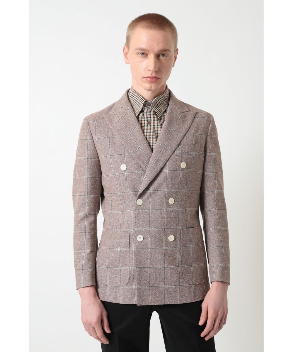 DAKS マイクロブークレーダブルブレストチェックジャケット 