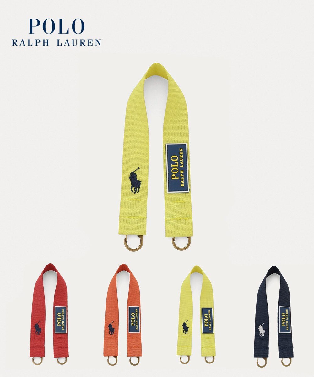 MOONBAT POLO RALPH LAUREN(ポロ ラルフローレン)カラビナ付き ストラップベルト 無地 撥水加工 