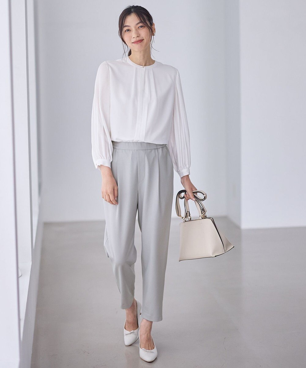 ANY イージーケアライトストレッチテーパードパンツ 