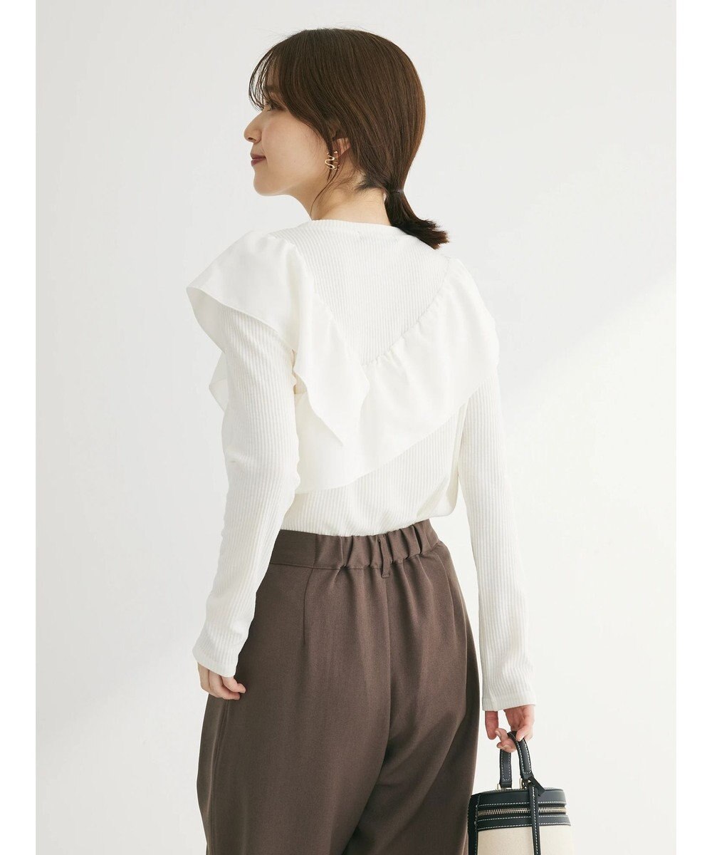 Green Parks ・ＳＵＧＡＲ　ＳＰＯＯＮ　アシンメトリーフリルロンＴＥＥ 