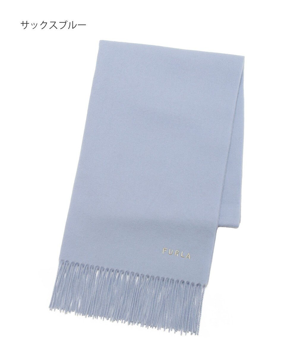 MOONBAT 【WEB限定】FURLA ウール100％ 大判プレーンストールマフラー/幅60cm 