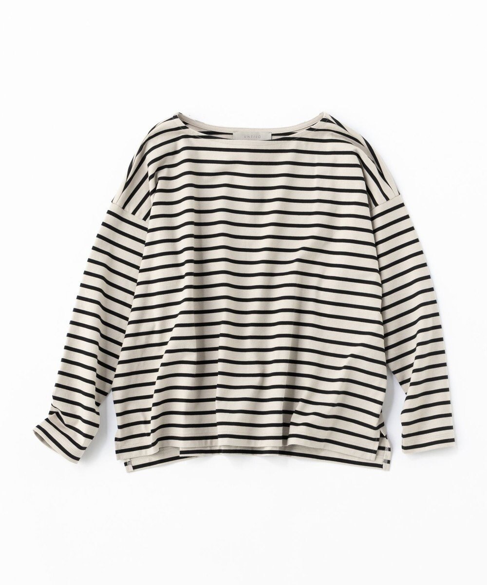 UNFILO 【洗える】ボーダーワイドTシャツ 