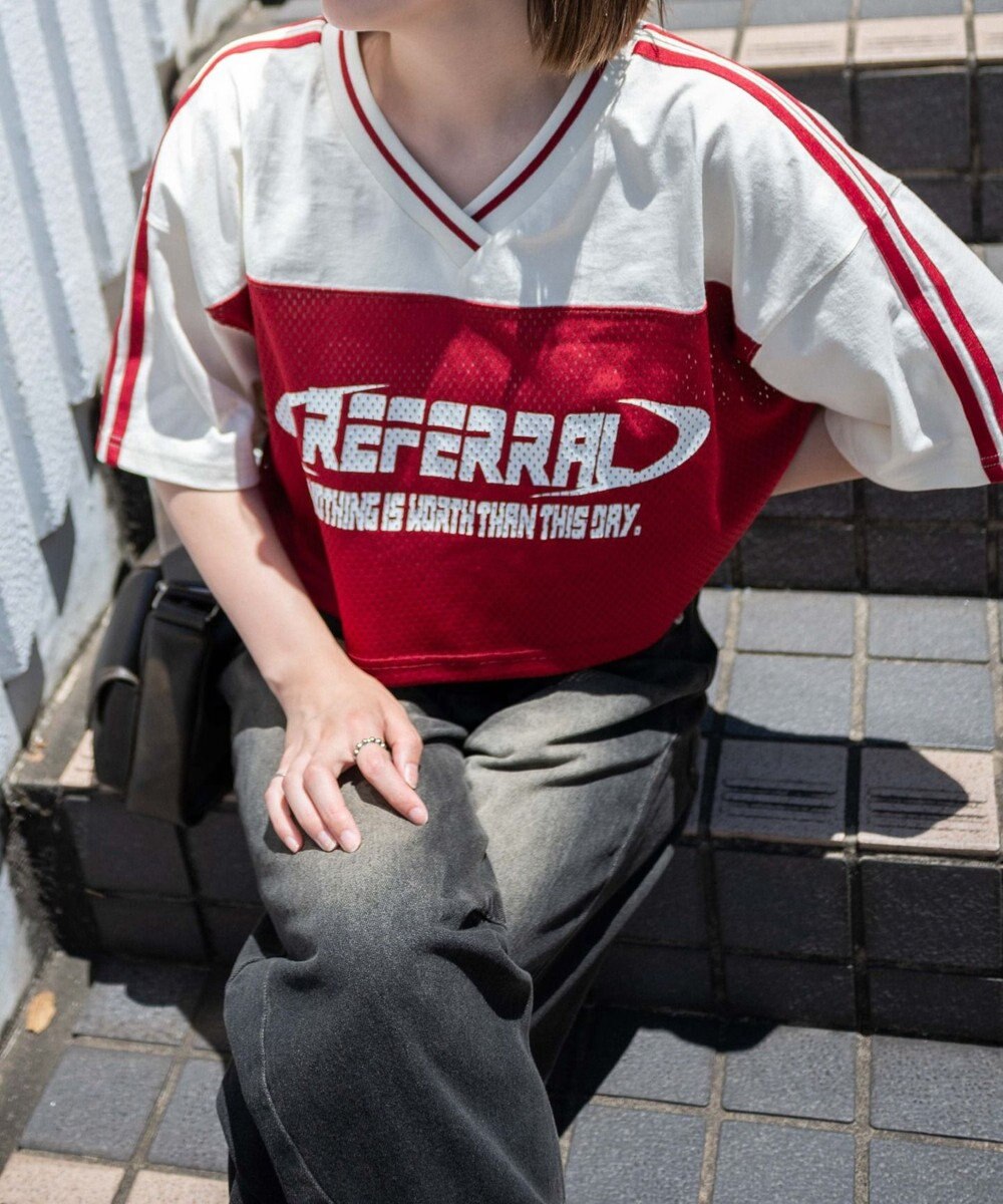 WEGO 2ライン切り替えメッシュショートT 