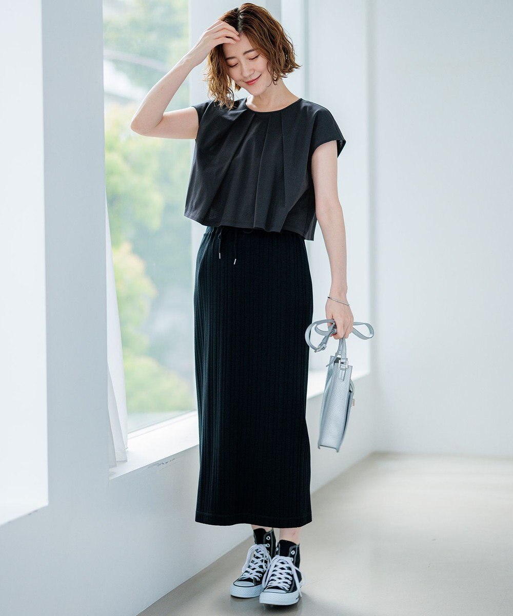 23区 【SLOW/一部店舗限定】ランダムリブフライス スカート 