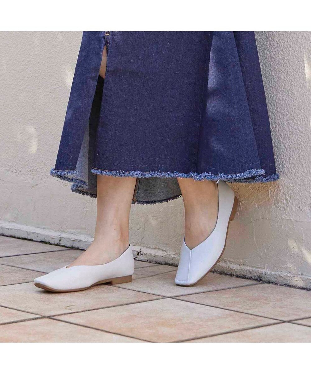 Ing Web限定 ステッチデザインスクエアフラットシューズ Ing ファッション通販 公式通販 オンワード クローゼット Ing Web限定 ステッチデザインスクエアフラットシューズ Ing ファッション通販 公式通販 オンワード クローゼット