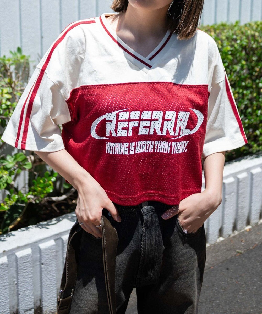 WEGO 2ライン切り替えメッシュショートT 