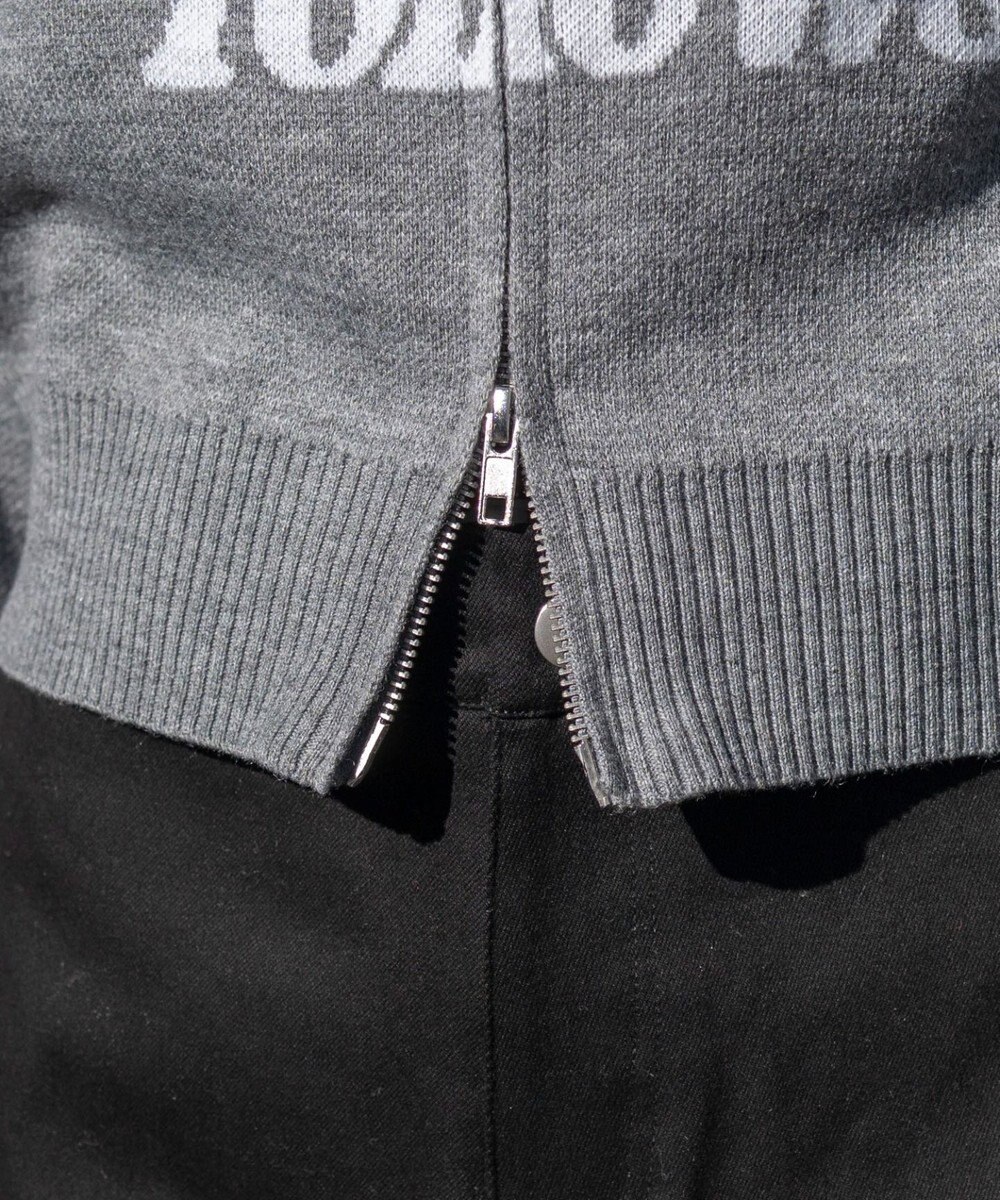 WEGO グラフィックジャガードニットZIPパーカー 