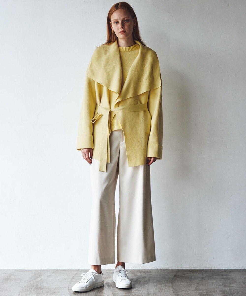 組曲 T/Rツイルストレッチ ワイドパンツ 