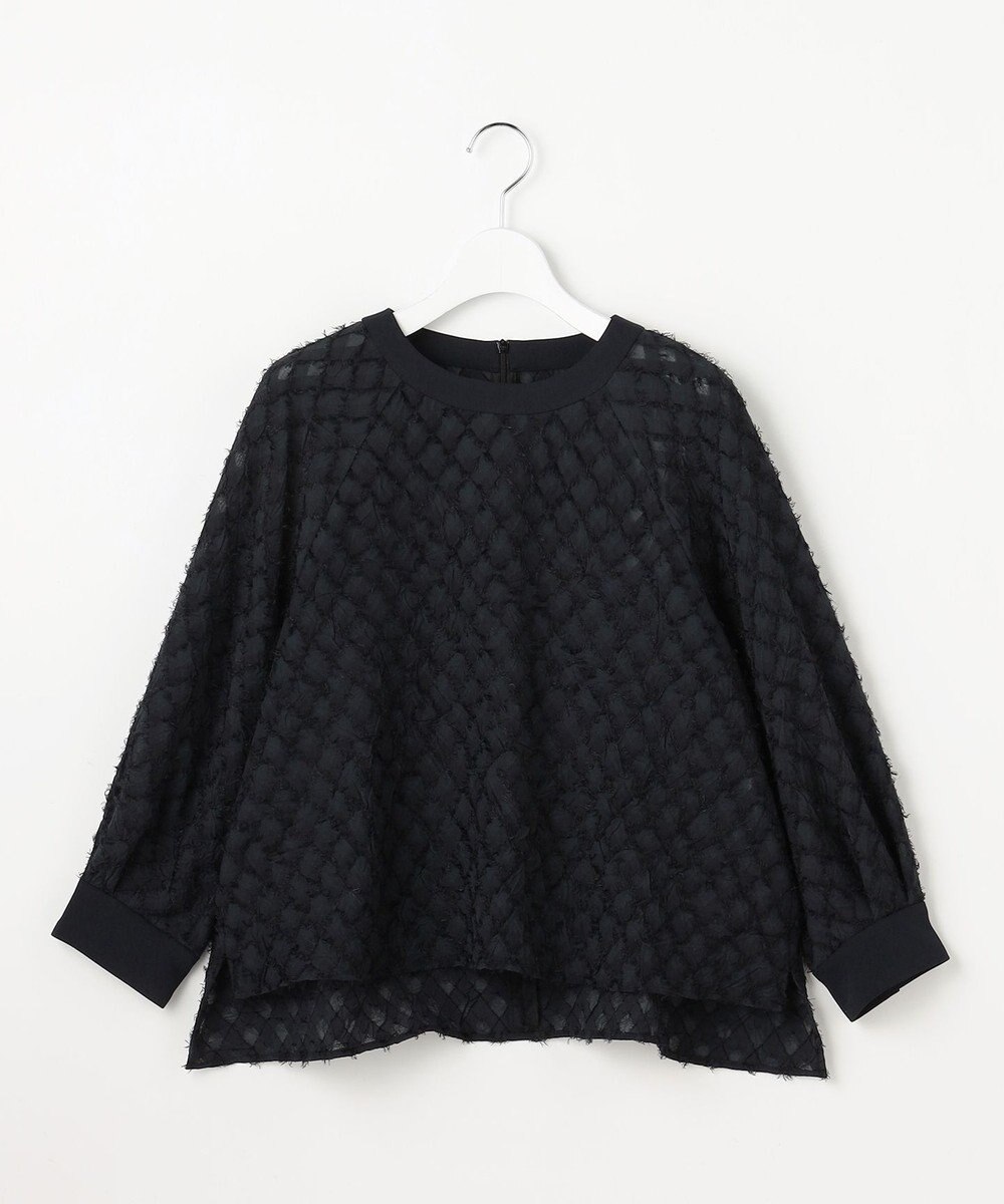 自由区 L 【セットアップ対応】ワッシャーカットジャカード ブラウス 