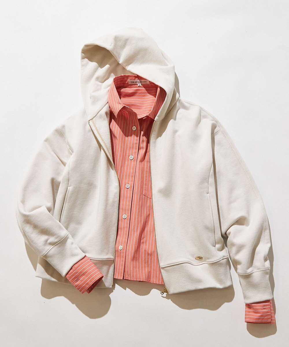 23区 【洗える】CANCLINI クロップド テントライン シャツ 