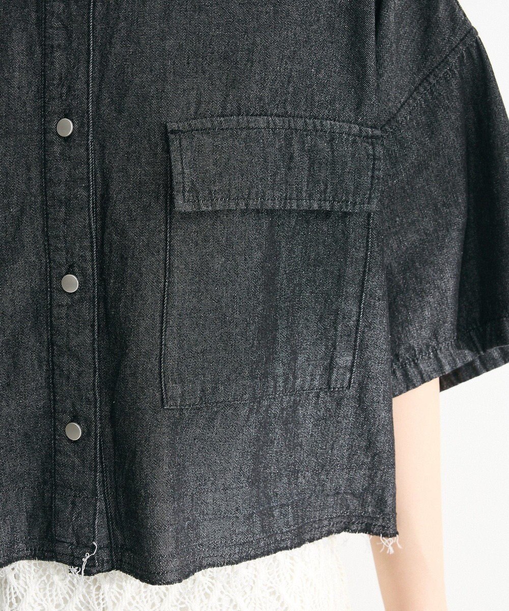 Green Parks ・ＥＬＥＮＣＡＲＥ　ＤＵＥ　デニムショートシャツ 