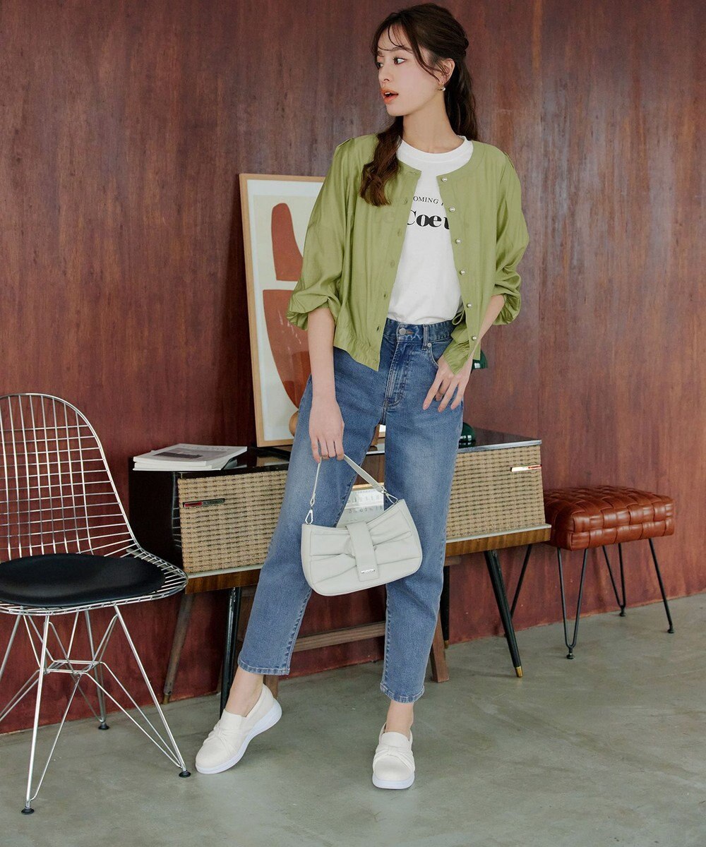 Tiaclasse 【安田美沙子さん着用】キャンバスリボンスリッポン 