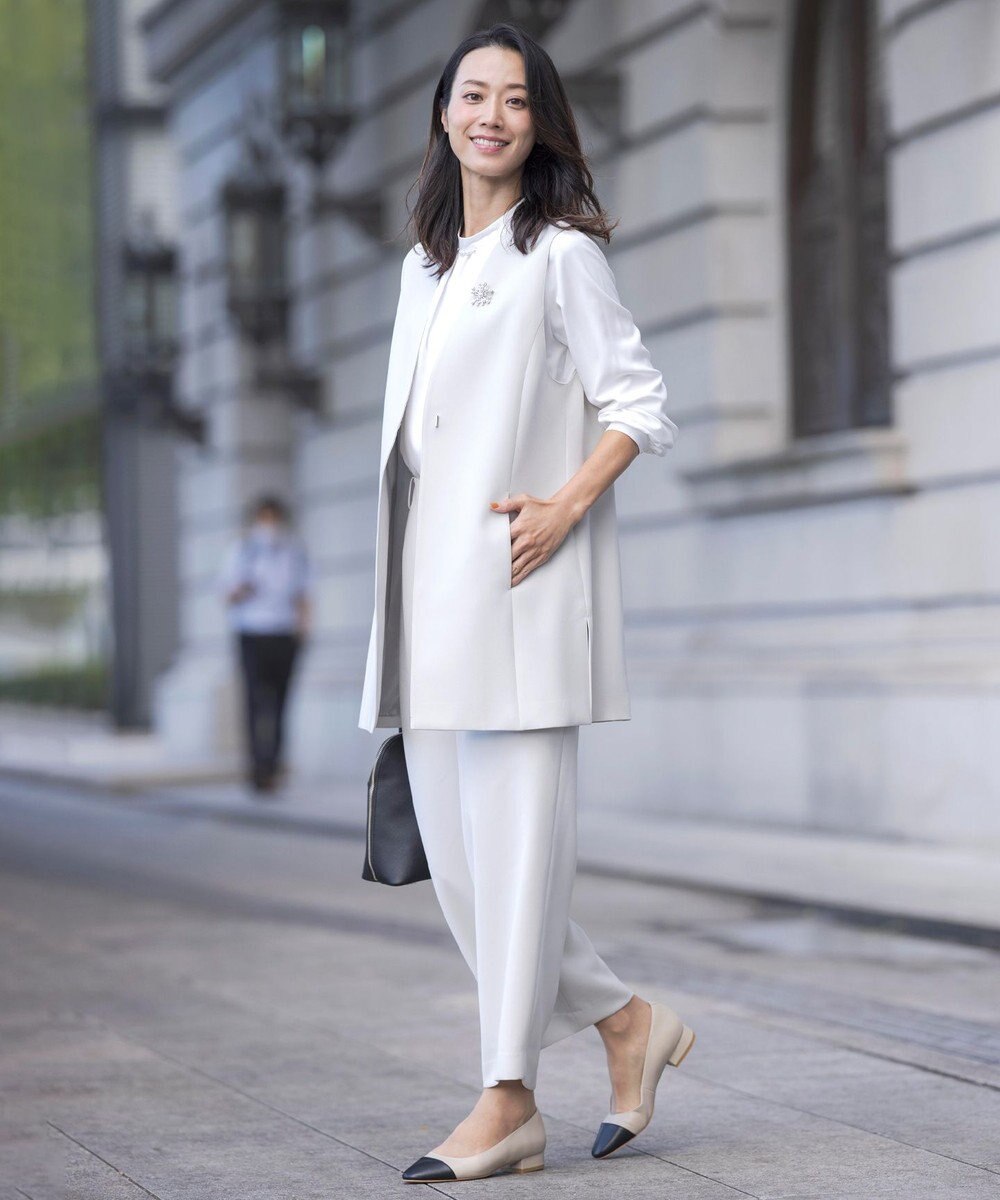 J.PRESS LADIES クリスタルパール ブローチ 