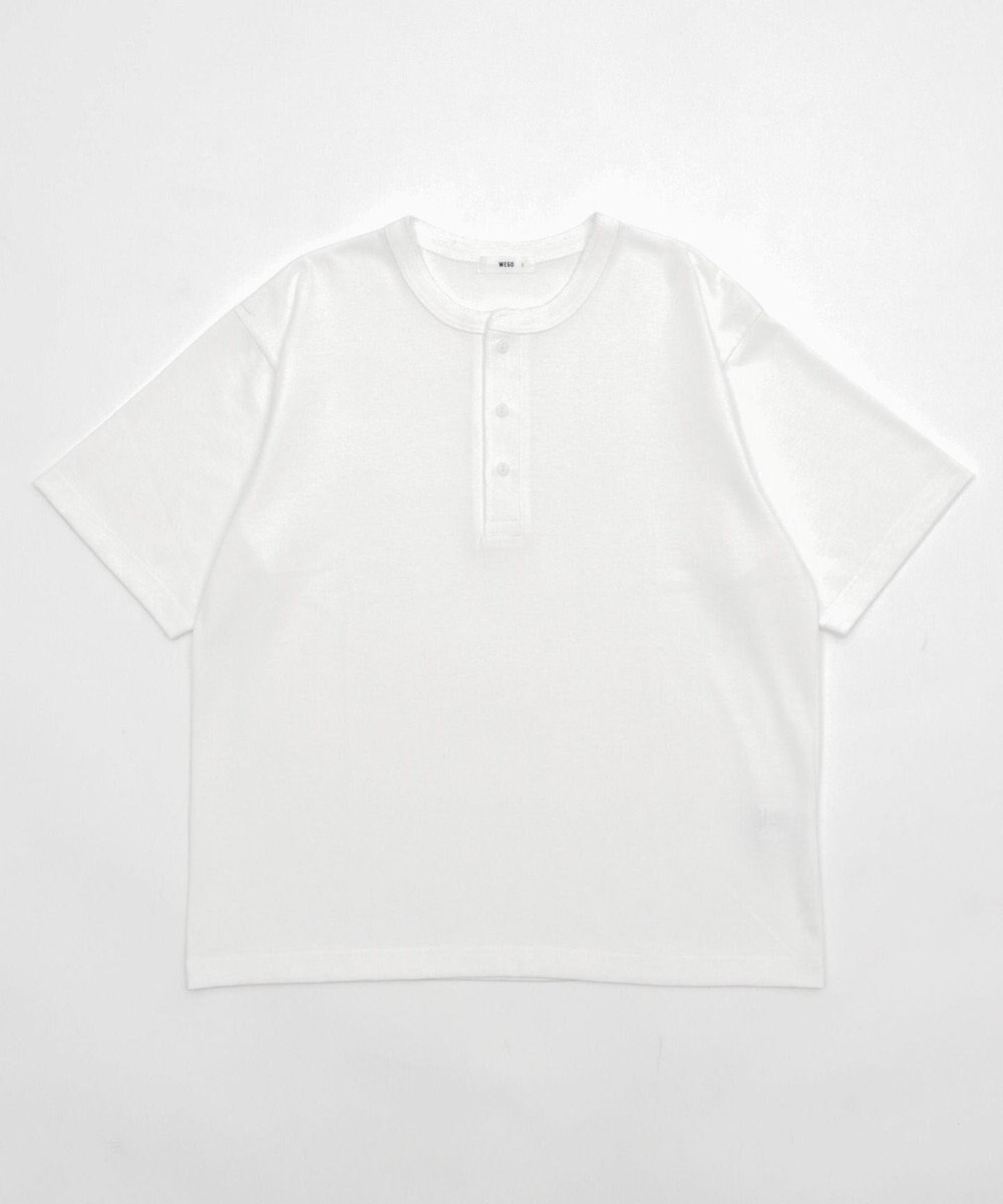 WEGO 【ユニセックス着用ITEM/MLサイズ展開】リラックスフィットヘンリーネックT（SS） 
