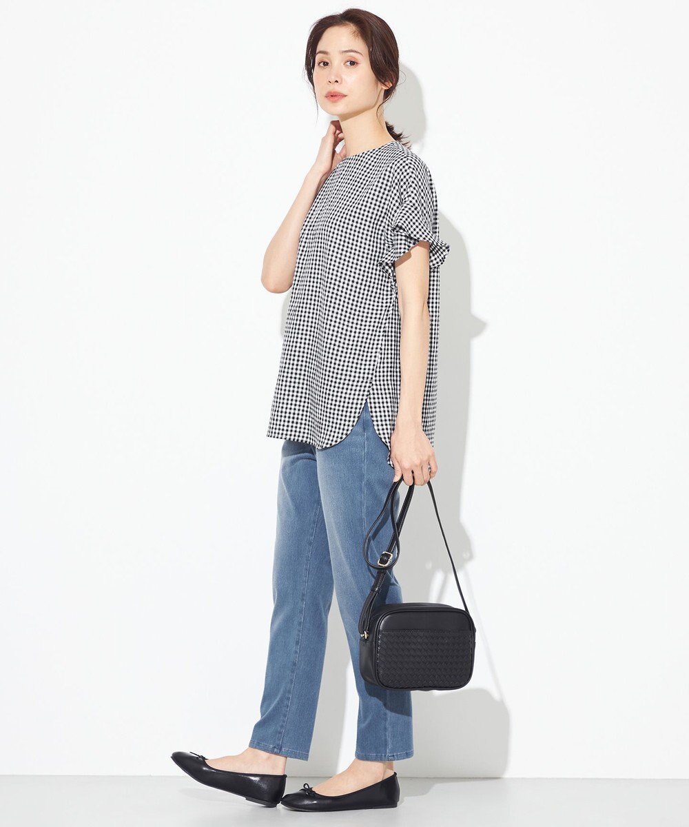 ANY 【洗える】ライトリネンクロスフレアスリーブ ブラウス 