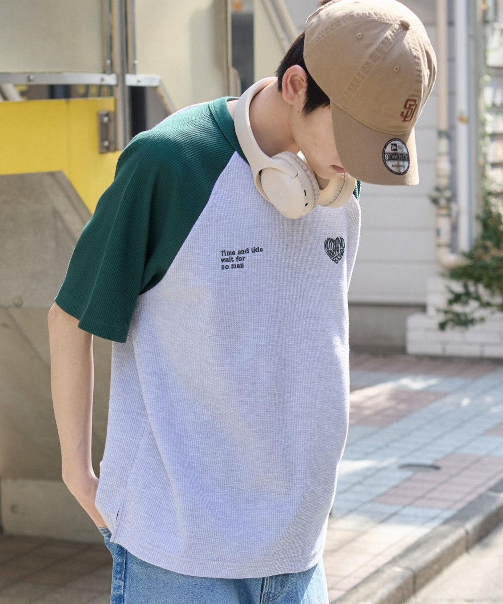 WEGO 【ユニセックス着用ITEM/MLサイズ展開】ワッフルラグランT（SS） 