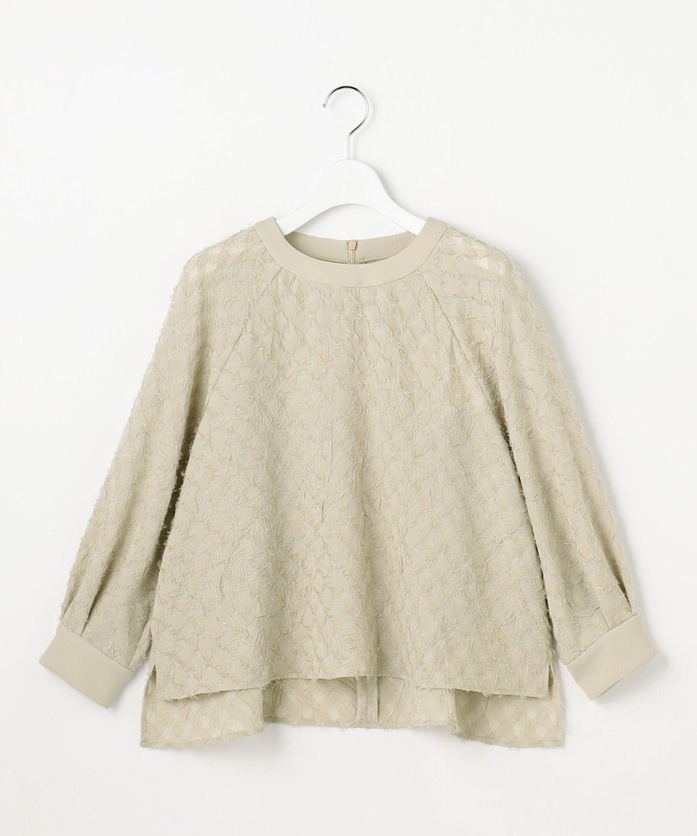 自由区 L 【セットアップ対応】ワッシャーカットジャカード ブラウス 