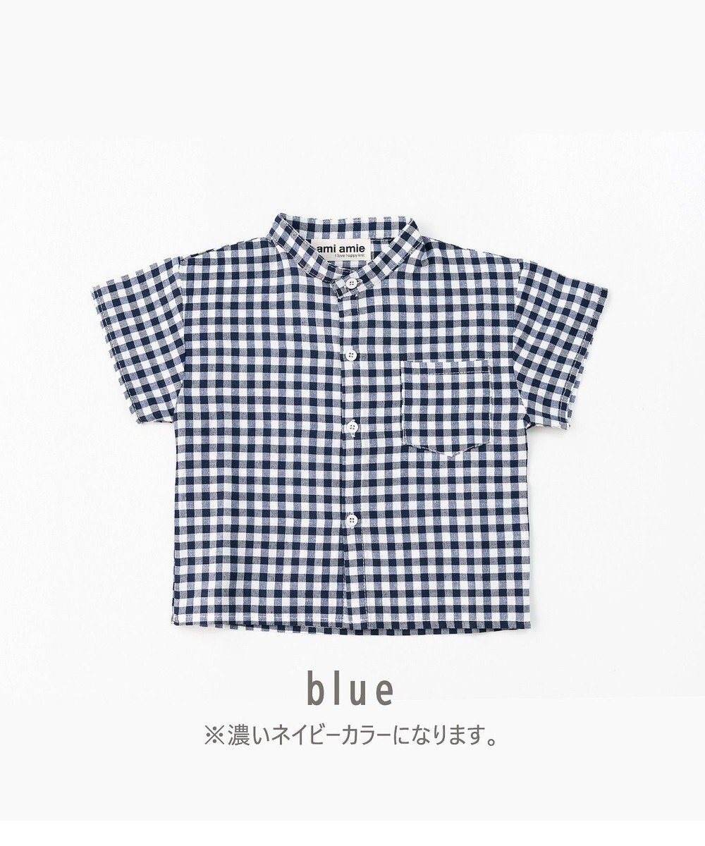 ami amie バンドカラーシャツ 