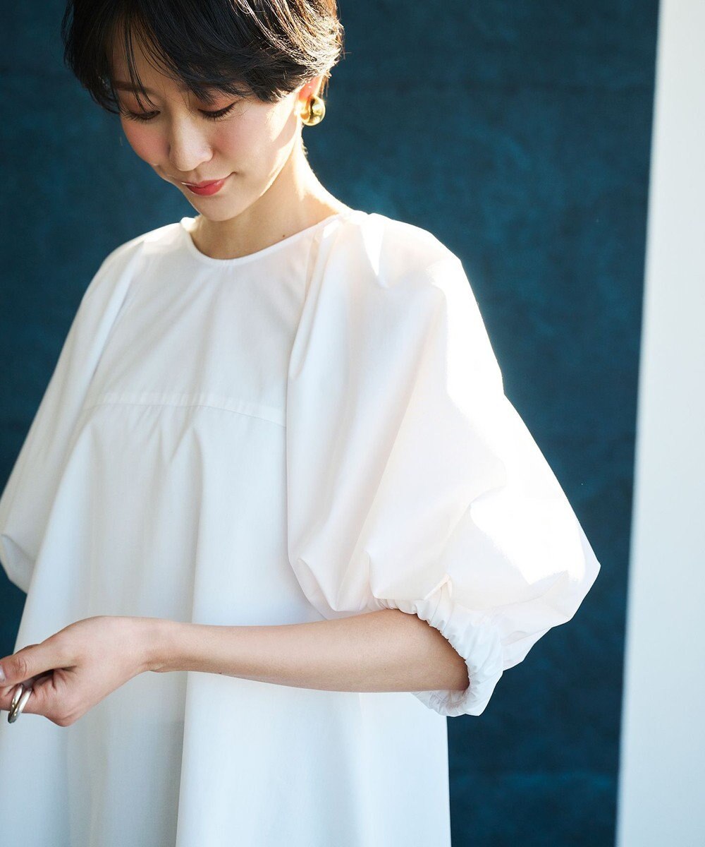 #Newans サークルスリーブAラインブラウス 