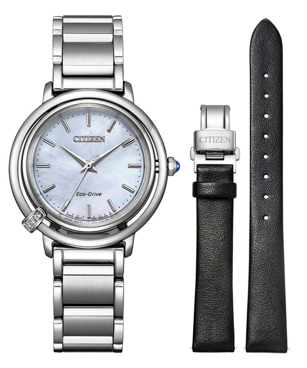 CITIZEN 【光発電 腕時計】マニッシュな端正さの中にフェミニンな要素を取り入れた2WAYモデル 