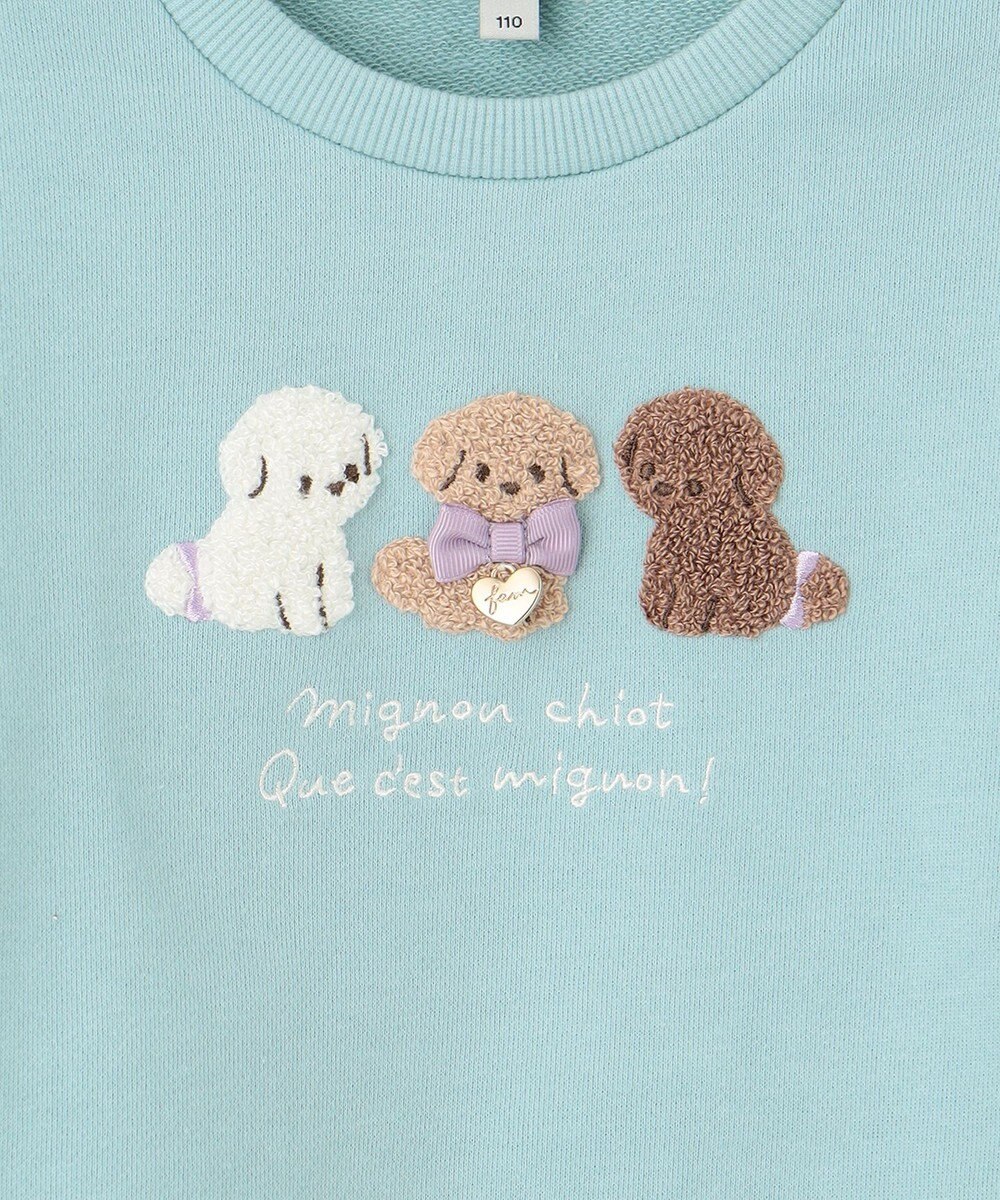 ANY KIDS 【らくっトレーナー】アニマル 裏毛 サガラ刺しゅう トレーナー 