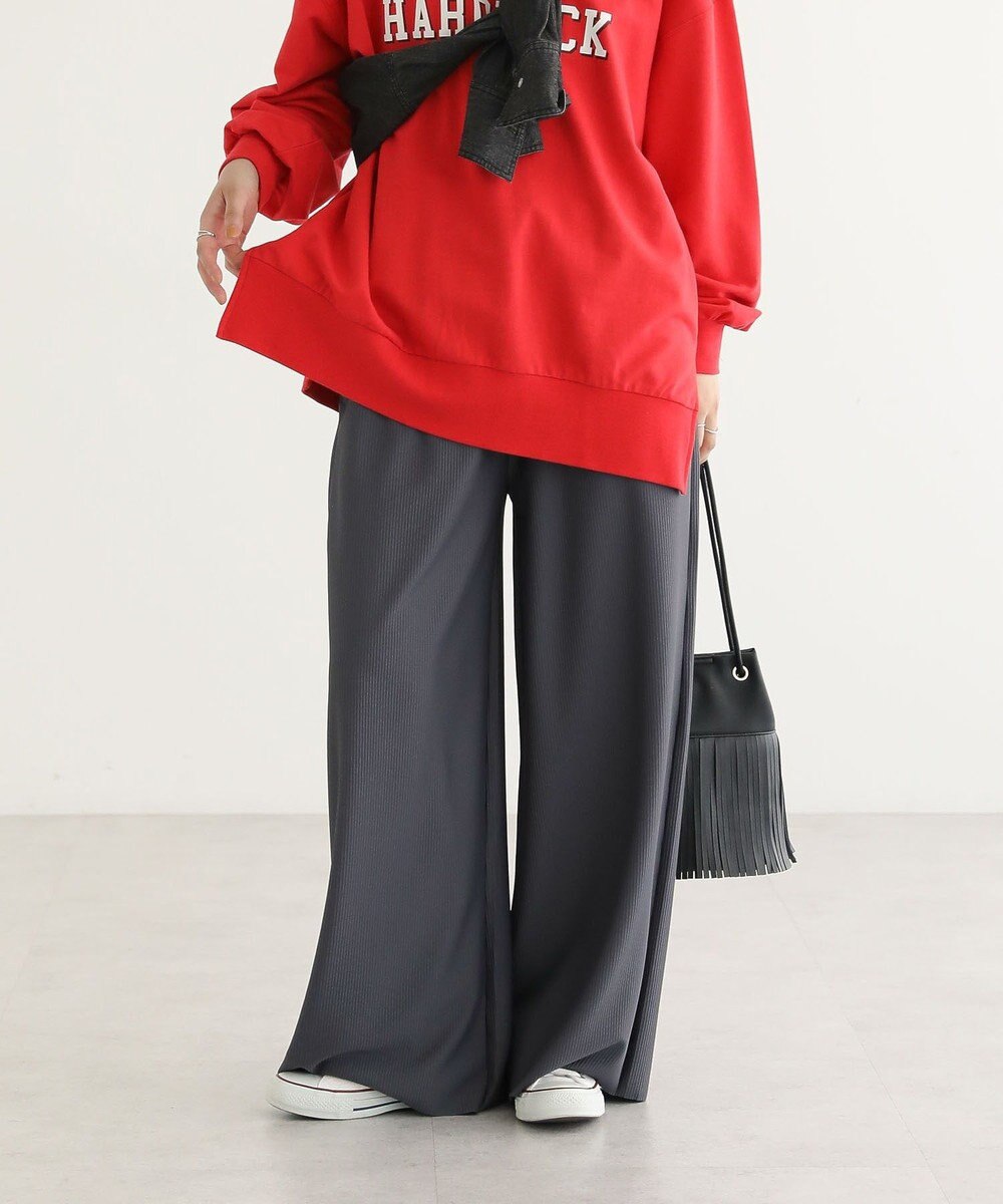 Green Parks 楽ちんプリーツワイドパンツ 