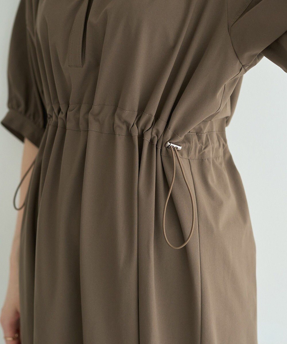 YECCA VECCA <<UVカット>>ドロストギャザー袖ワンピース 